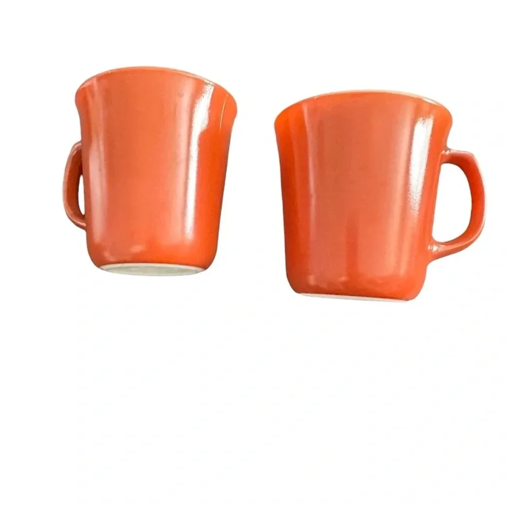 Vintage Corning Burnt Orange Cup Mug Set of 2